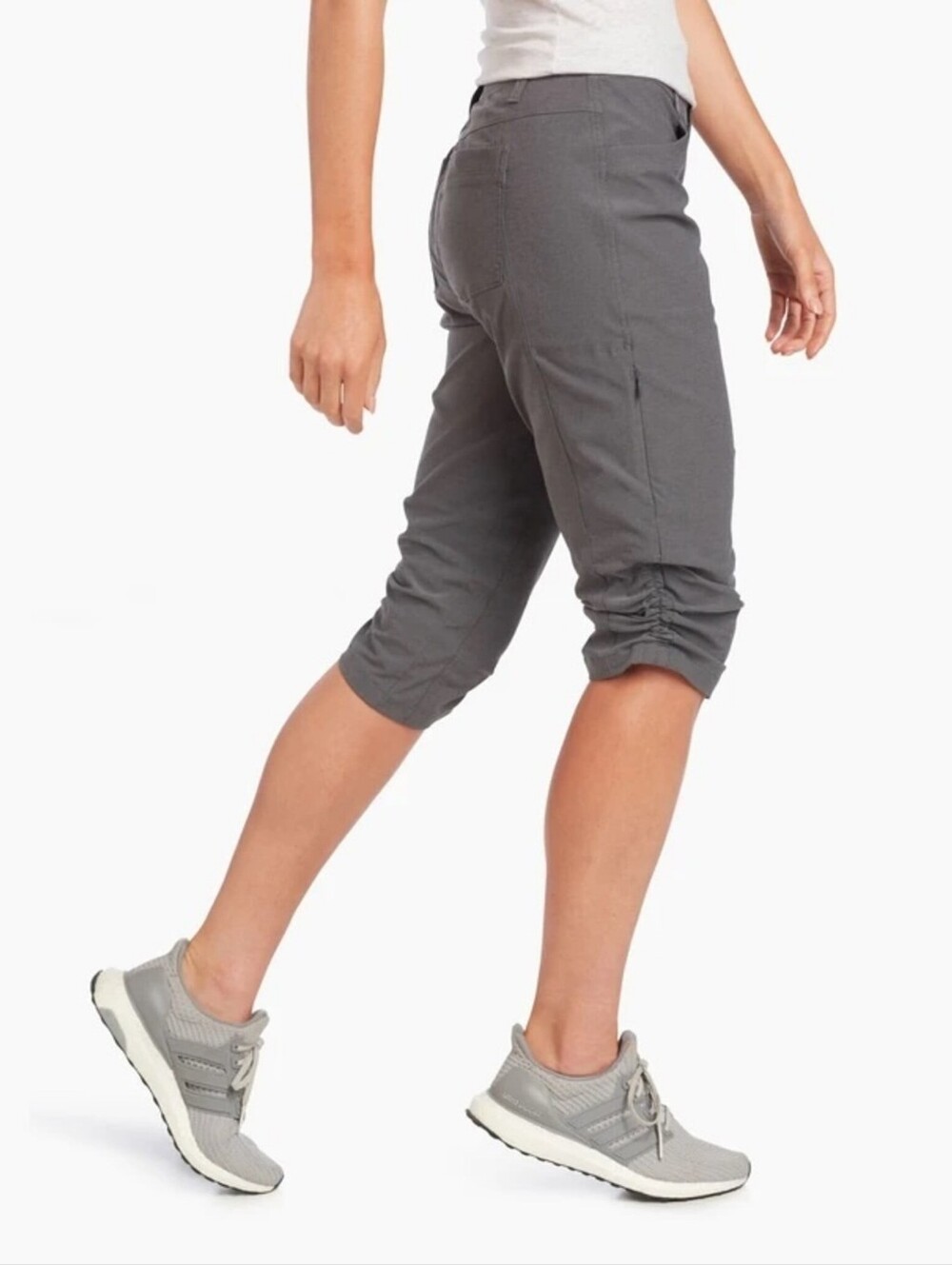 Kuhl Trekr Kapri Gray Mid Rise Active Hiking Capri Pants Women's size 4